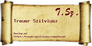 Treuer Szilviusz névjegykártya
